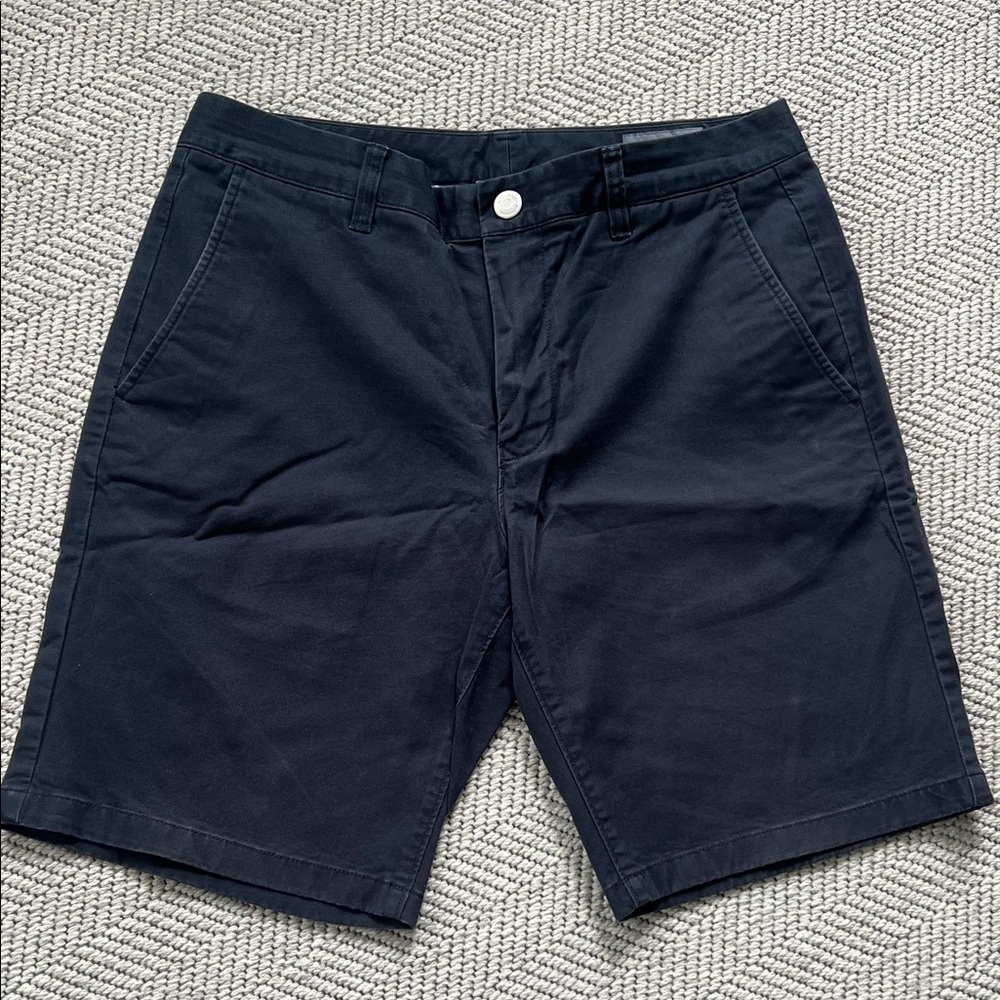 Bonobos Dark Navy Blue Flat-Front Chino Shorts